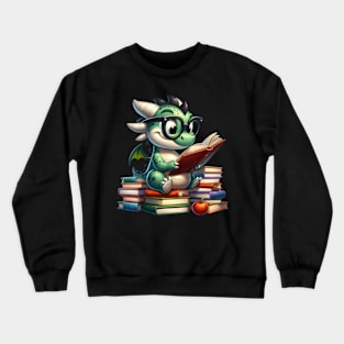 Dragon Reading Book Crewneck Sweatshirt